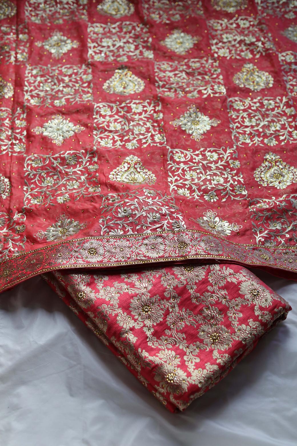 GAJRI COLOUR PURE KIMKHAB BANARASI GHARARA