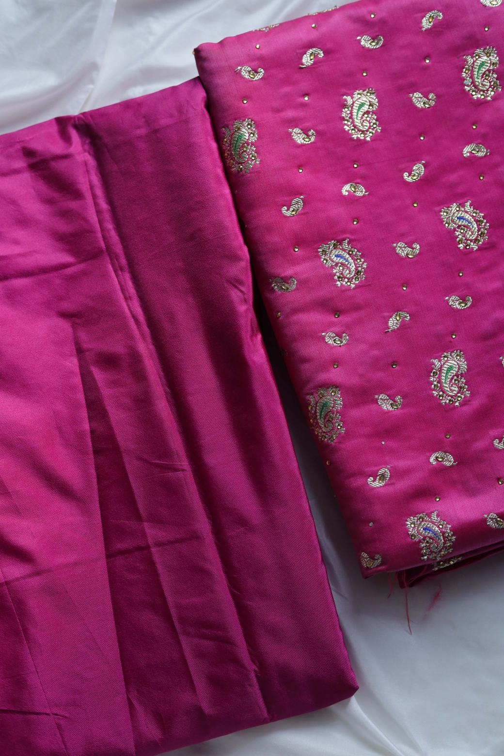 PINK COLOUR PURE POTT SILK BANARASI GHARARA