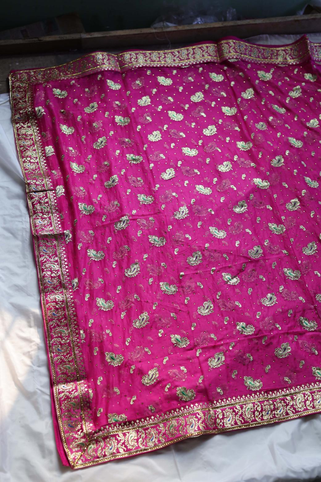 PINK COLOUR PURE POTT SILK BANARASI GHARARA
