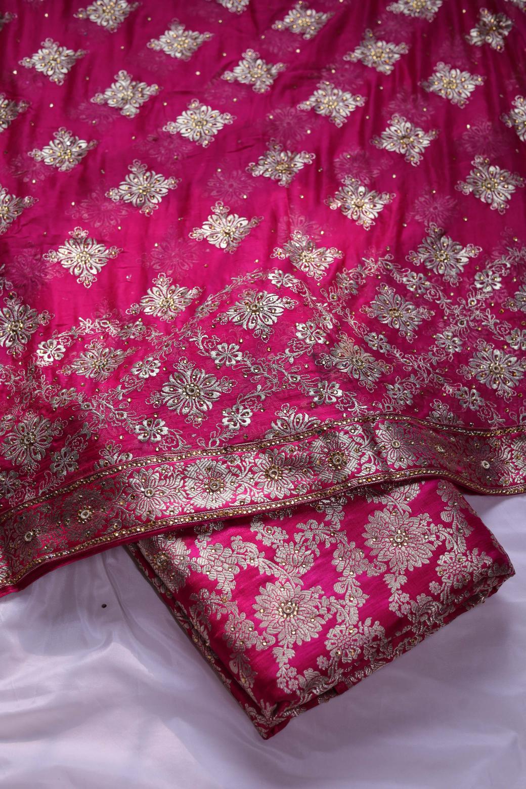 QUEEN COLOUR PURE KIMKHAB BANARASI GHARARA
