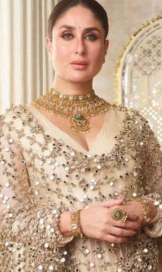 SHEESH POSHIDA DUPATTA GOLDEN COLOUR