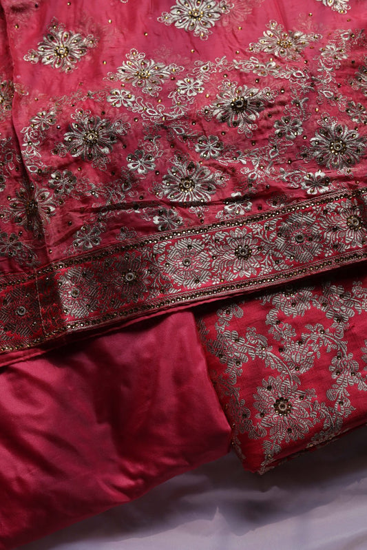 GAJRI COLOUR KIMKHAB BANARASI GHARARA