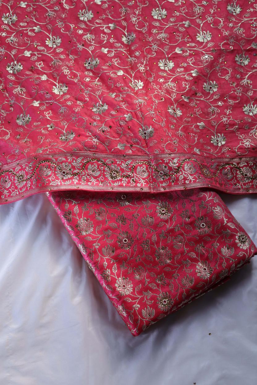 GAJRI COLOUR PURE KIMKHAB BANARASI GHARARA