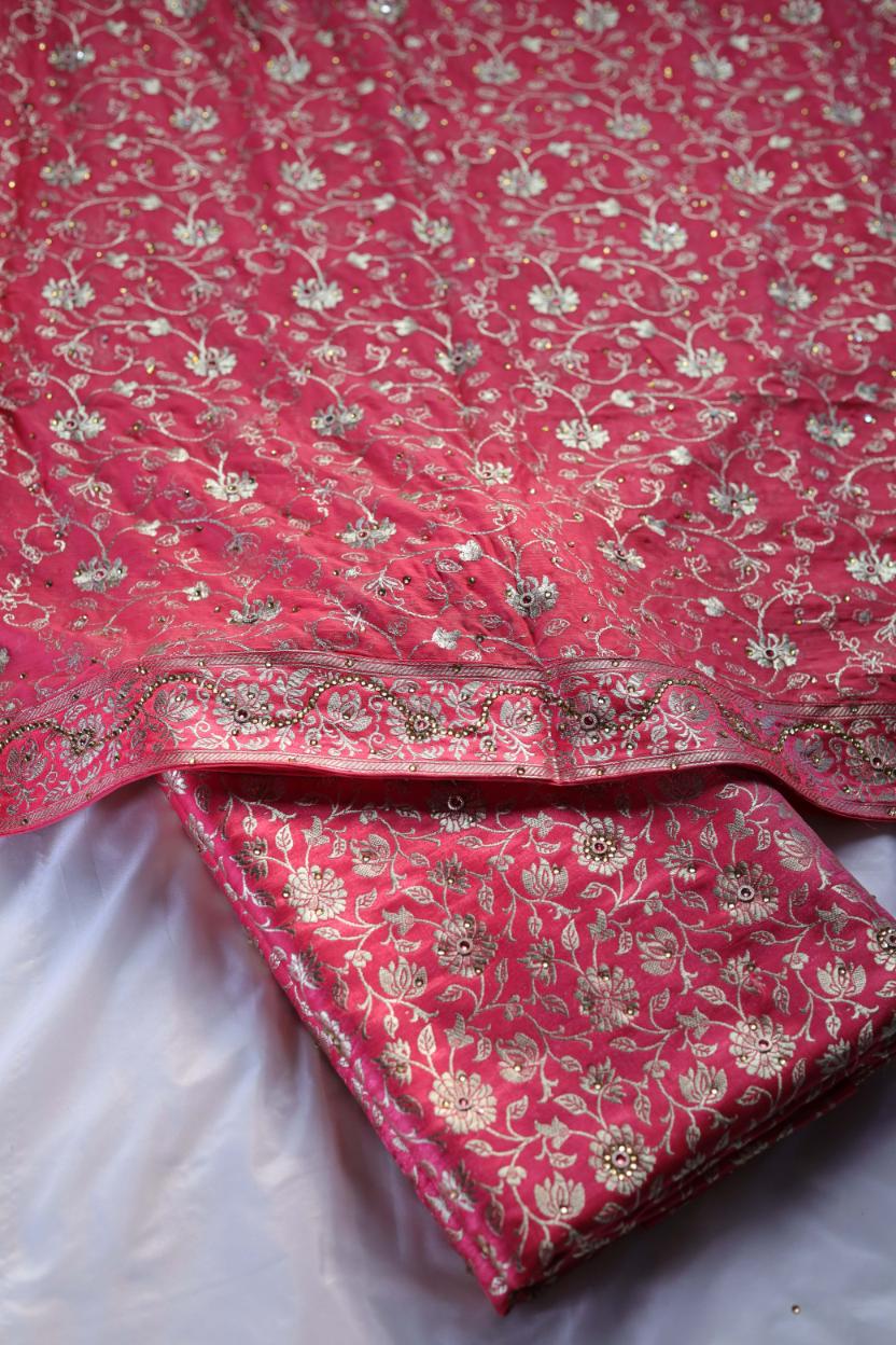 GAJRI COLOUR PURE KIMKHAB BANARASI GHARARA