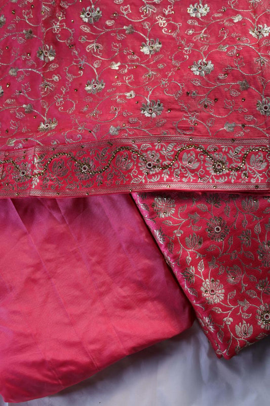 GAJRI COLOUR PURE KIMKHAB BANARASI GHARARA