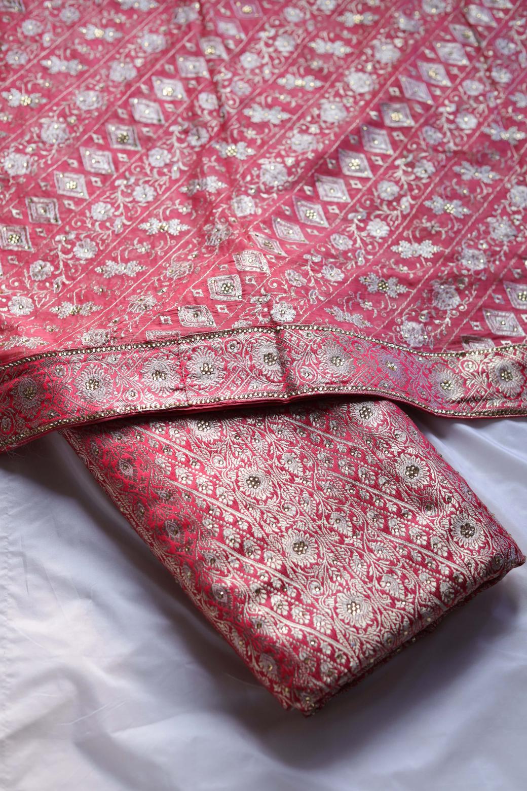 GAJRI COLOUR PURE KIMKHAB BANARASI GHARARA
