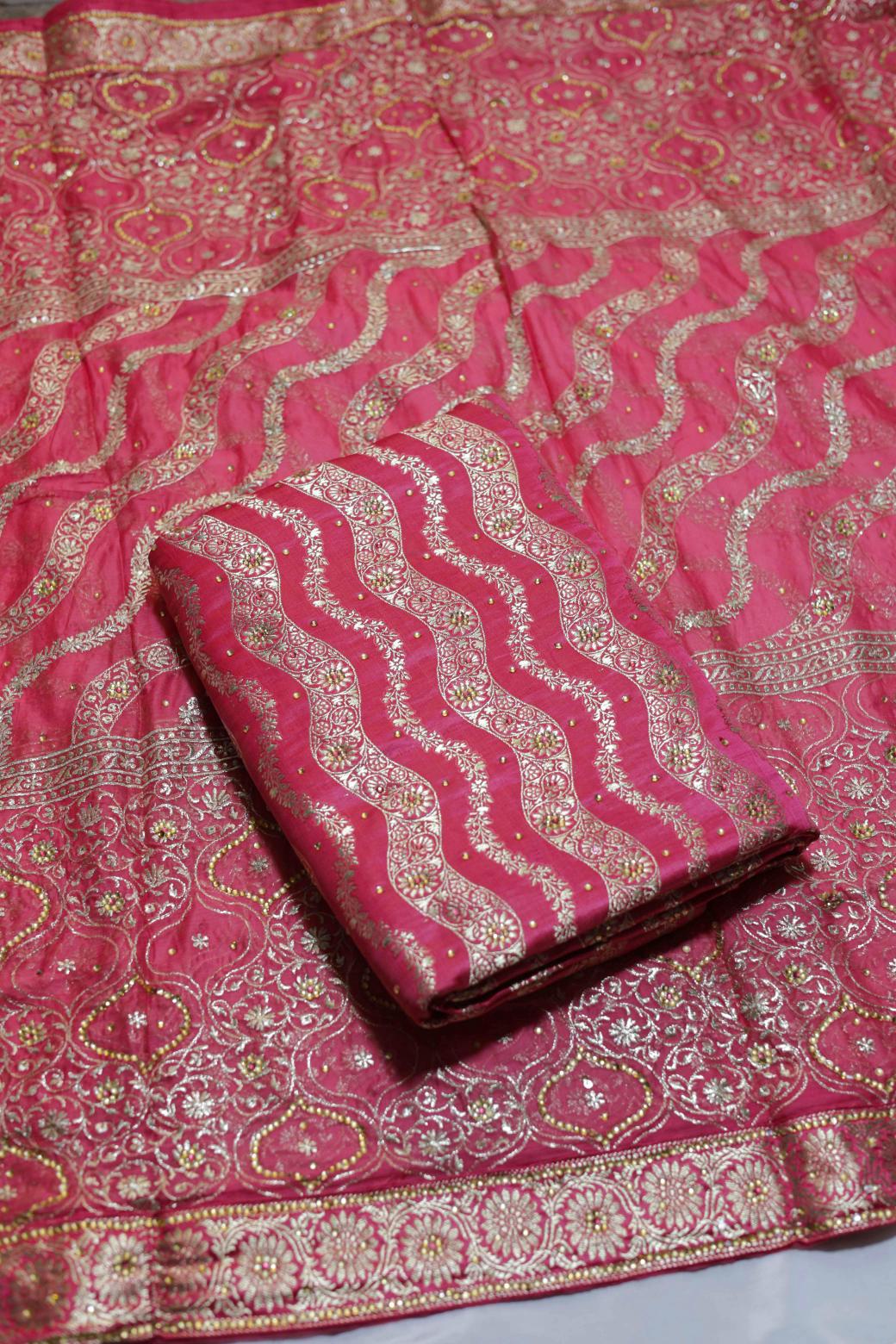 GAJRI COLOUR PURE KIMKHAB BANARASI GHARARA