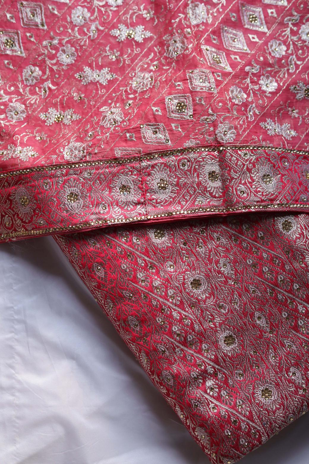 GAJRI COLOUR PURE KIMKHAB BANARASI GHARARA