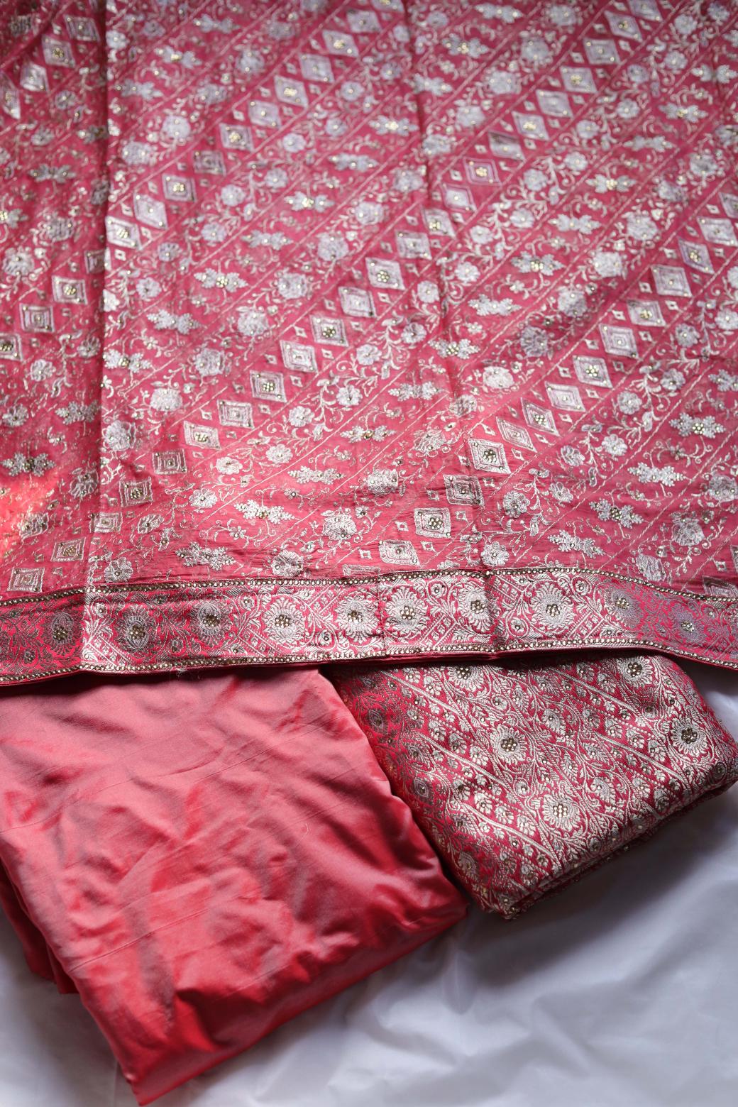 GAJRI COLOUR PURE KIMKHAB BANARASI GHARARA
