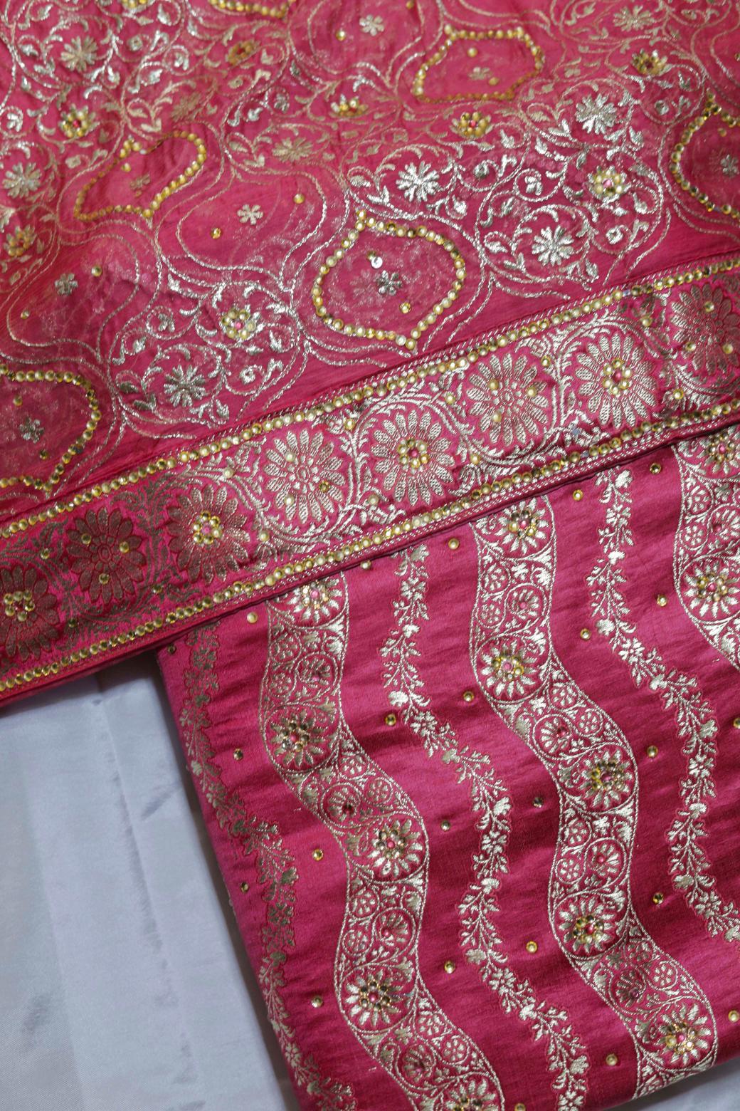 GAJRI COLOUR PURE KIMKHAB BANARASI GHARARA