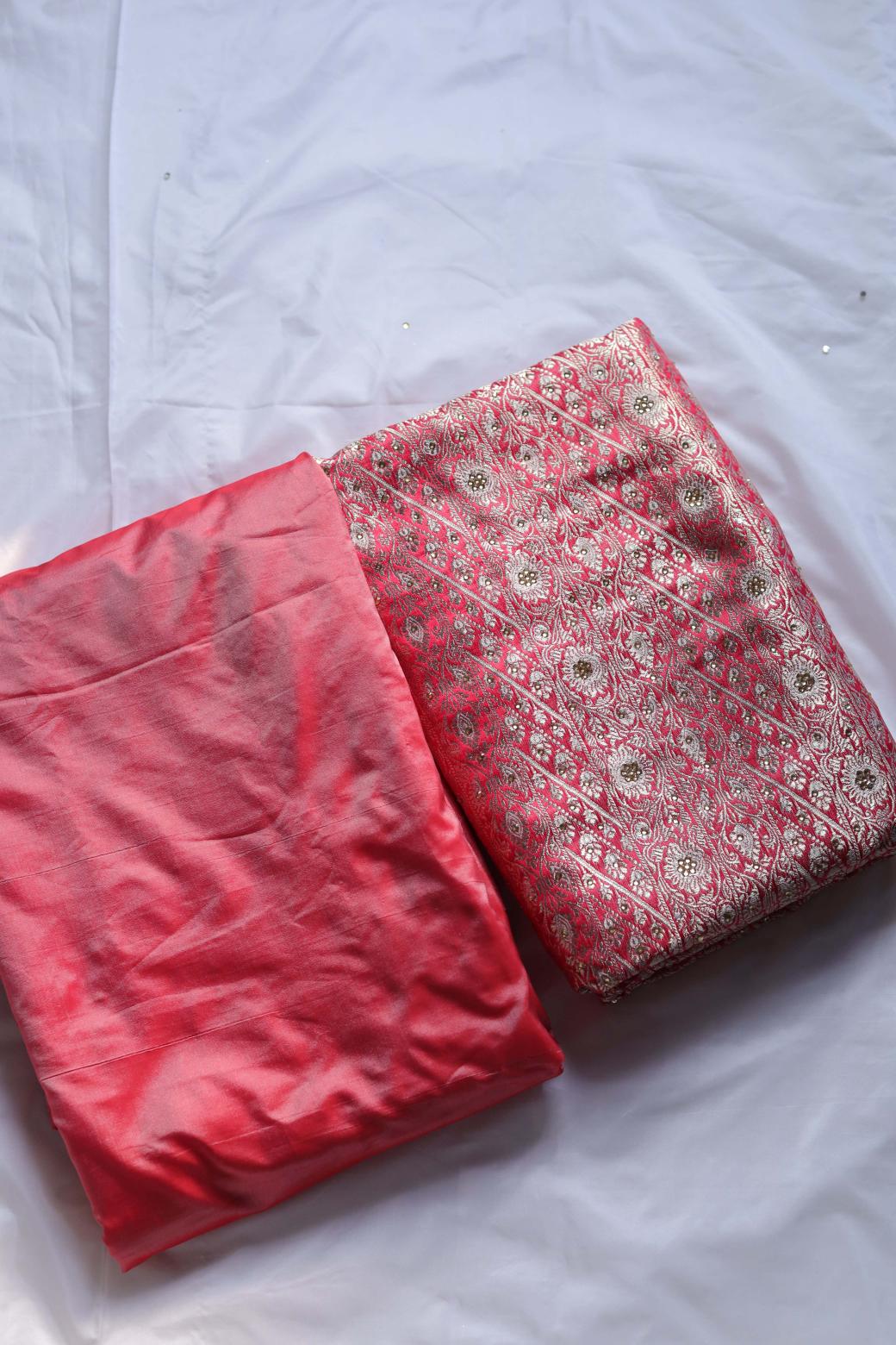 GAJRI COLOUR PURE KIMKHAB BANARASI GHARARA