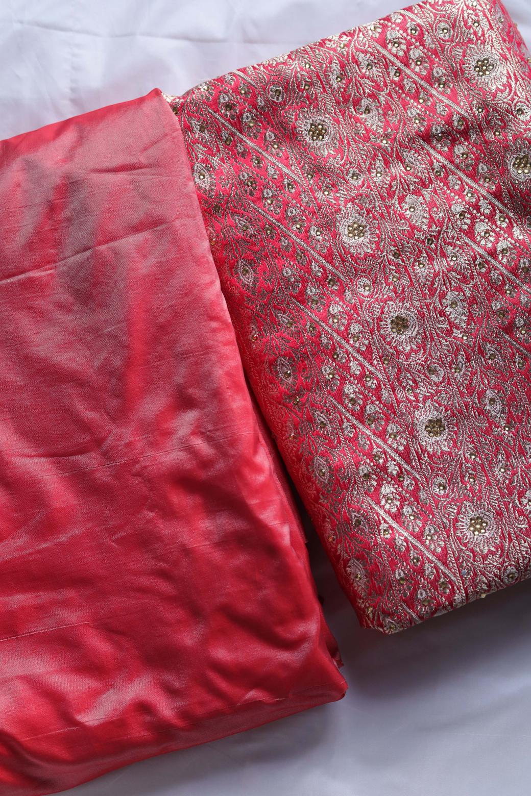 GAJRI COLOUR PURE KIMKHAB BANARASI GHARARA