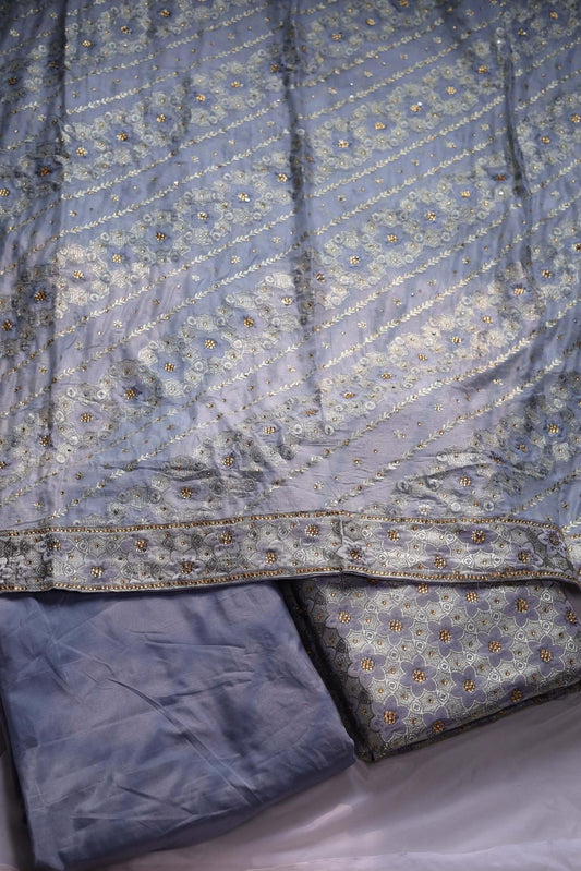 GREY COLOUR KIMKHAB BANARASI GHARARA