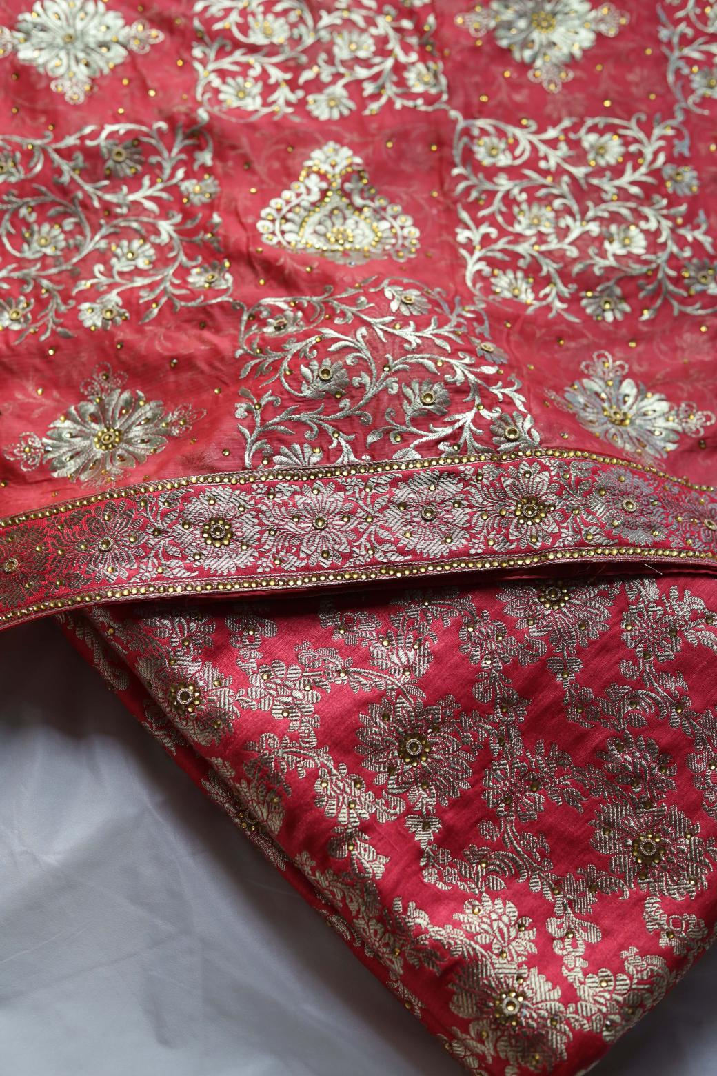 GAJRI COLOUR PURE KIMKHAB BANARASI GHARARA