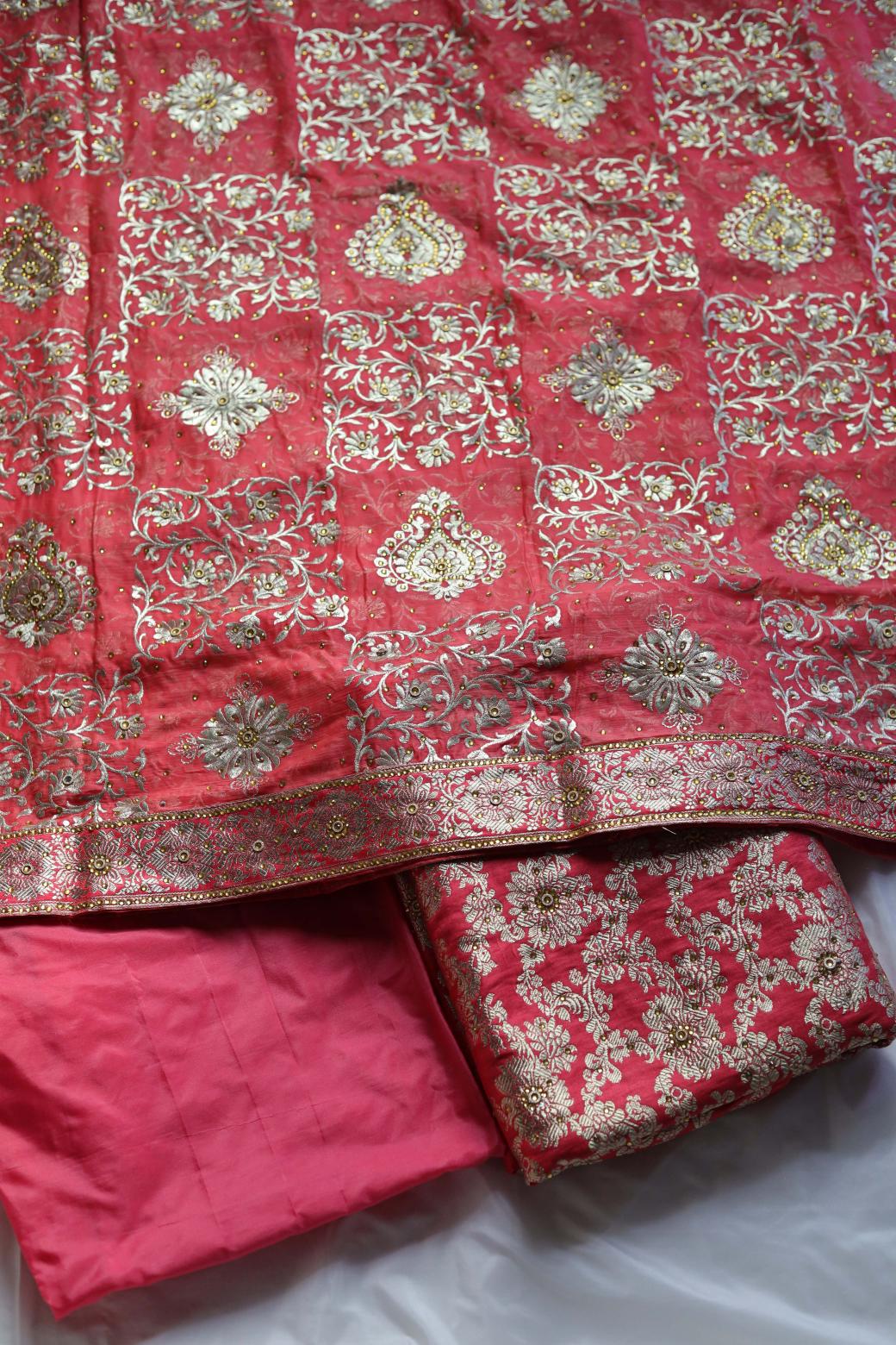 GAJRI COLOUR PURE KIMKHAB BANARASI GHARARA