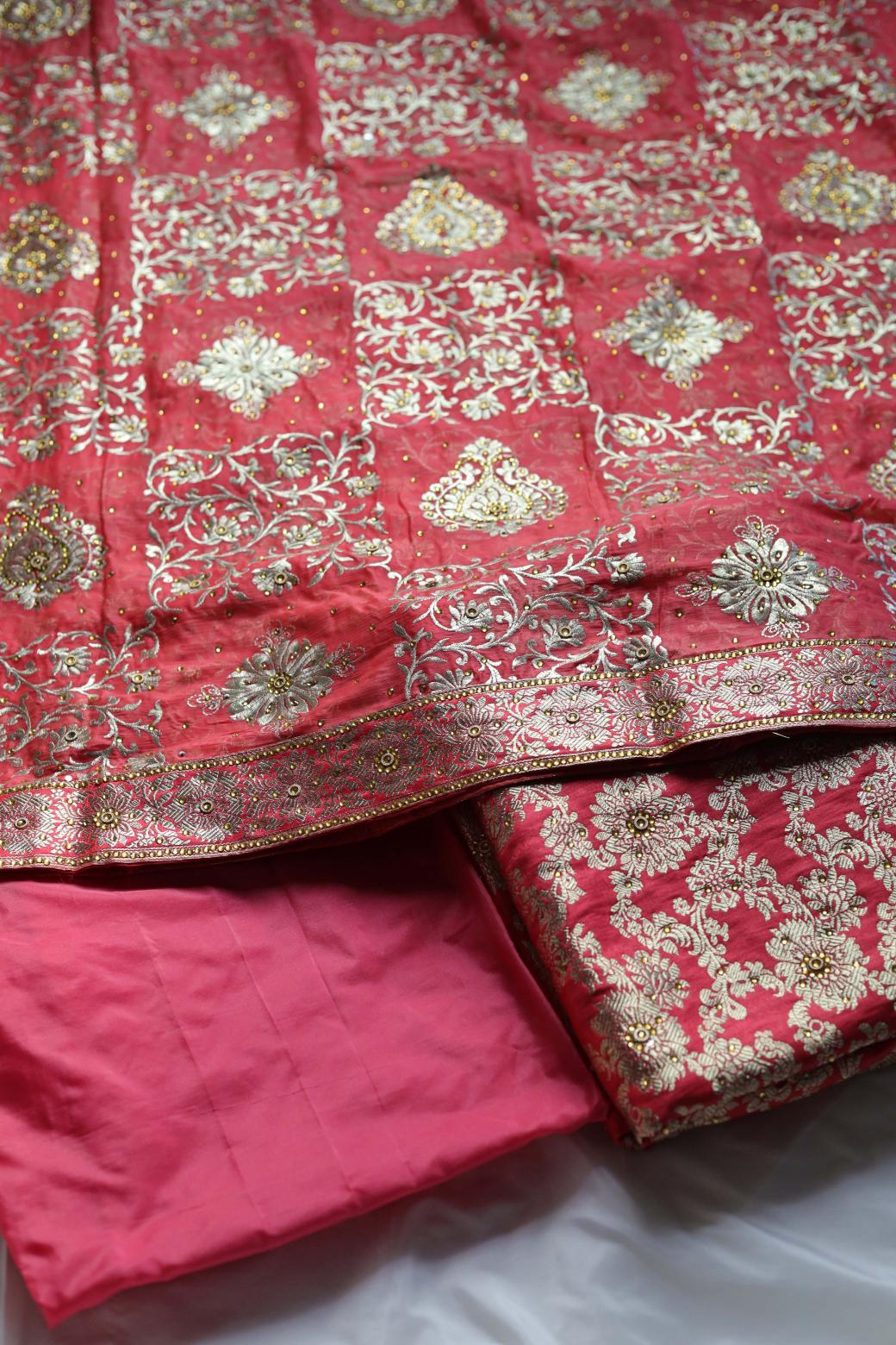 GAJRI COLOUR PURE KIMKHAB BANARASI GHARARA