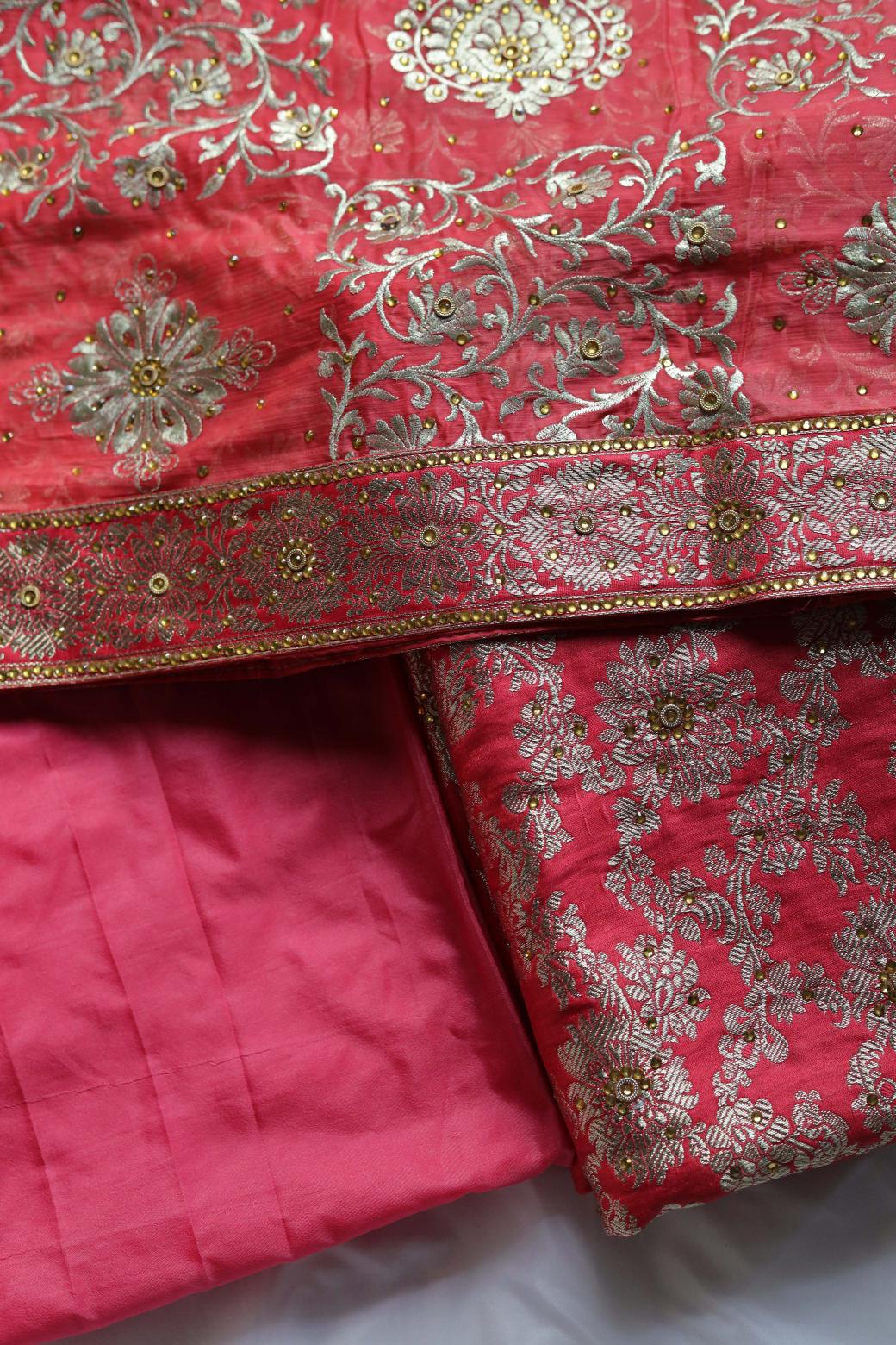 GAJRI COLOUR PURE KIMKHAB BANARASI GHARARA