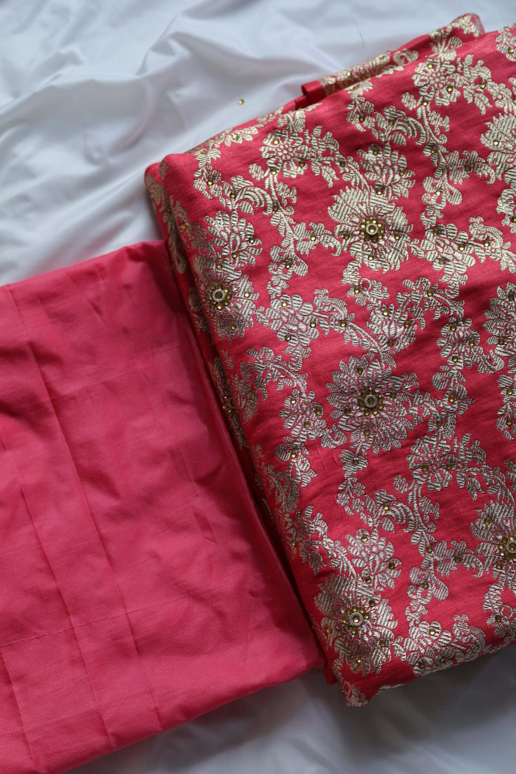 GAJRI COLOUR PURE KIMKHAB BANARASI GHARARA