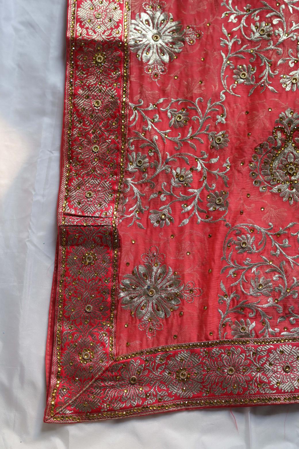 GAJRI COLOUR PURE KIMKHAB BANARASI GHARARA