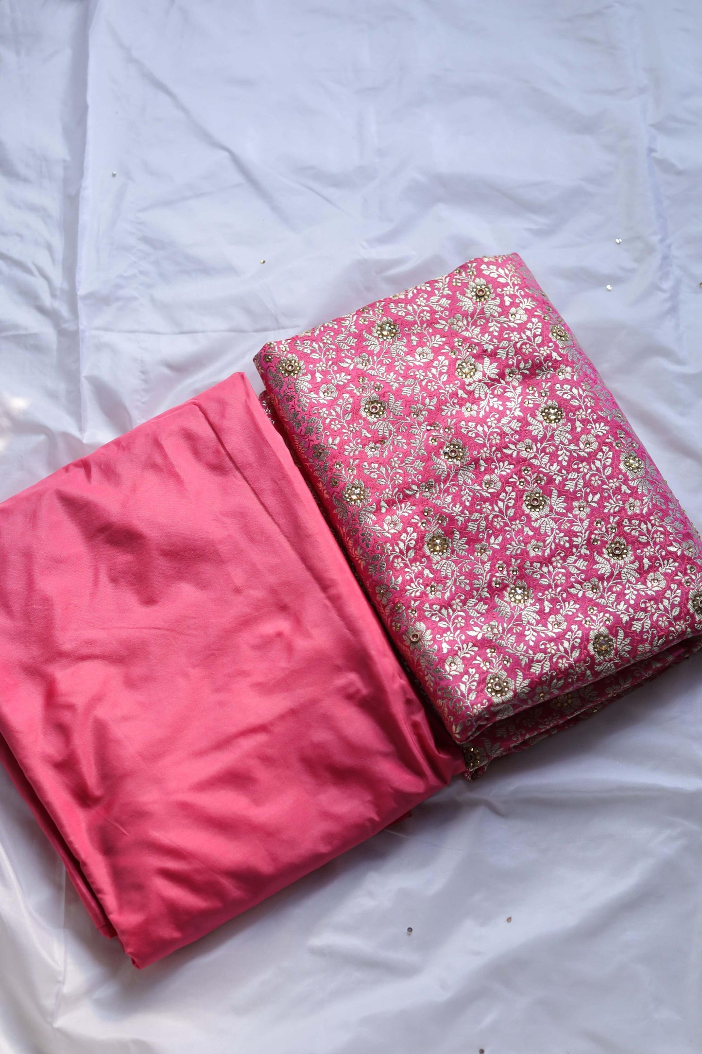 HOT PINK COLOUR PURE KIMKHAB BANARASI GHARARA