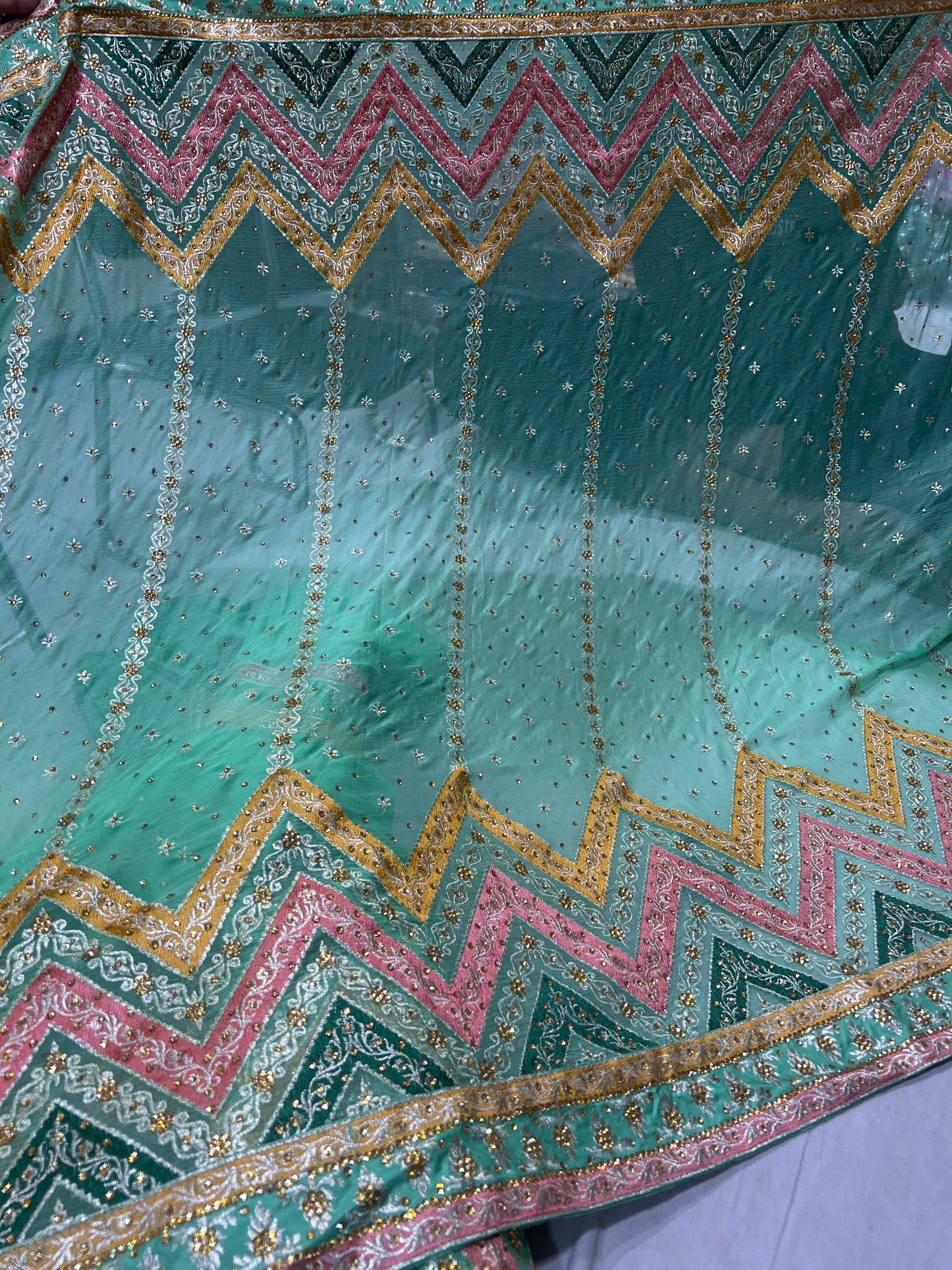 LUCKNOWI CHIFFON DESIGNER GHARARA