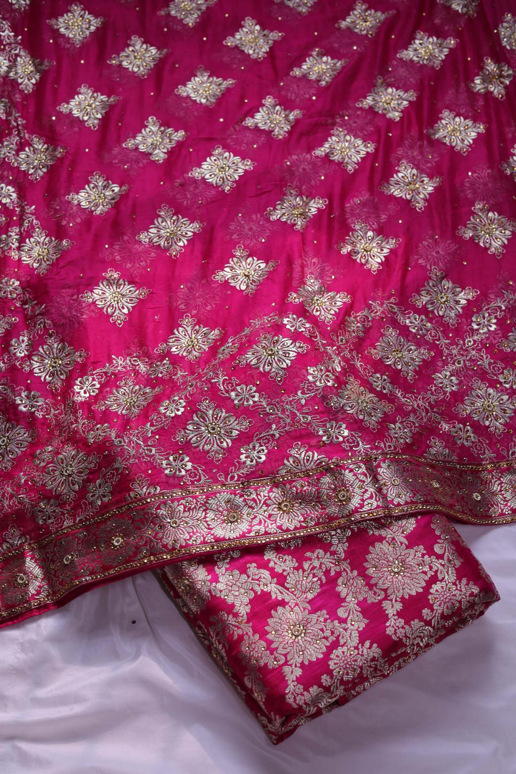 QUEEN COLOUR PURE KIMKHAB BANARASI GHARARA