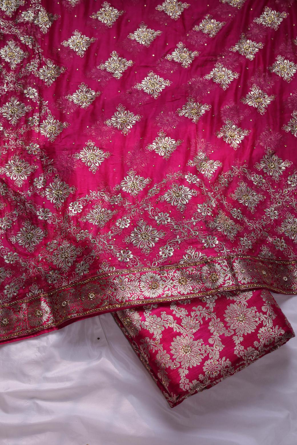 QUEEN COLOUR PURE KIMKHAB BANARASI GHARARA