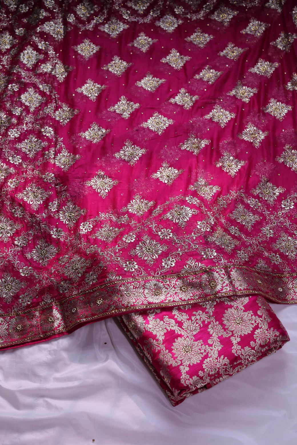 QUEEN COLOUR PURE KIMKHAB BANARASI GHARARA