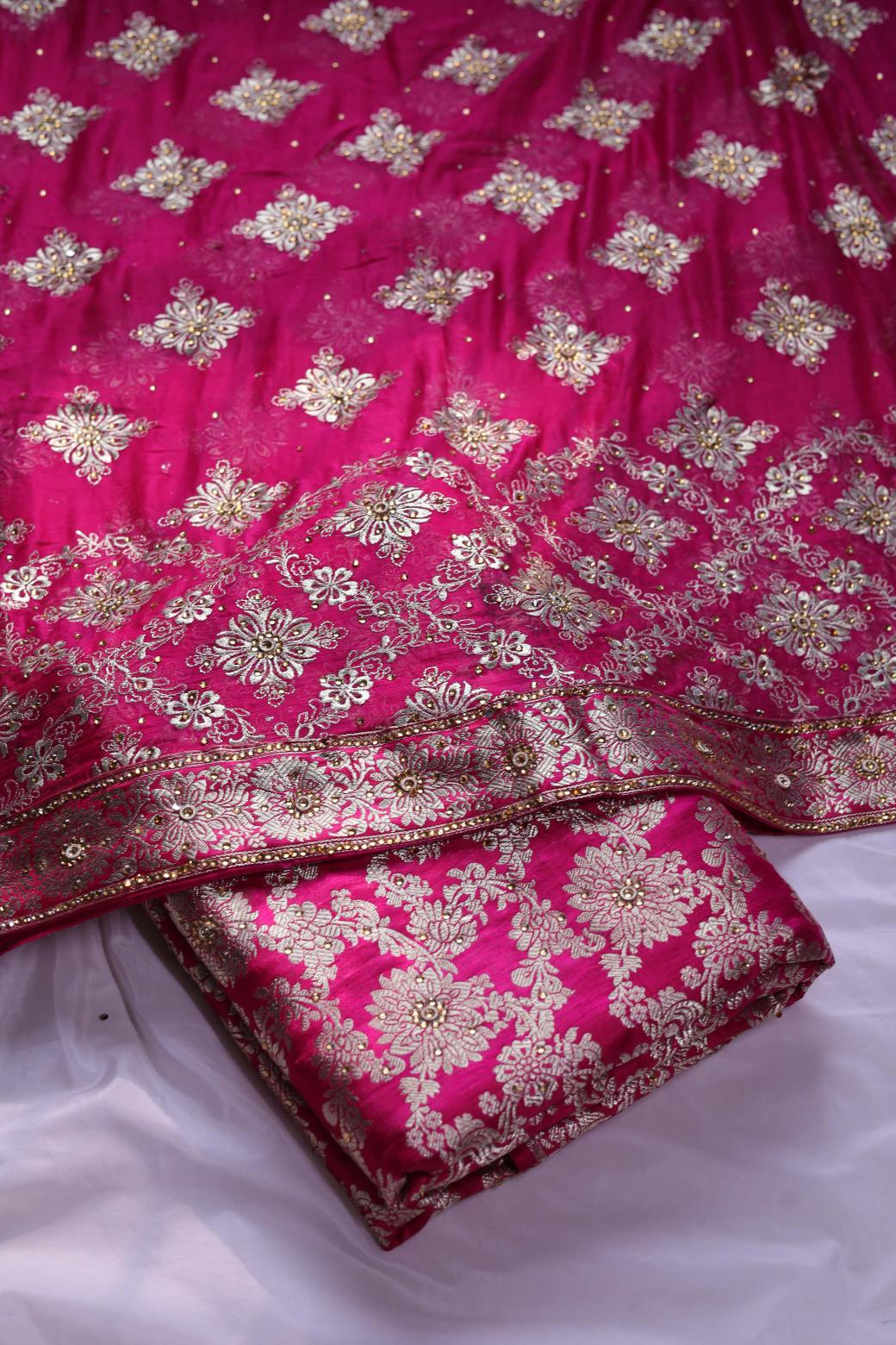 QUEEN COLOUR PURE KIMKHAB BANARASI GHARARA
