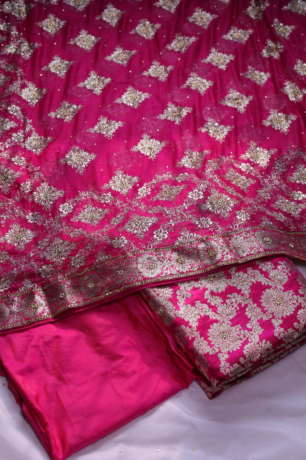 QUEEN COLOUR PURE KIMKHAB BANARASI GHARARA