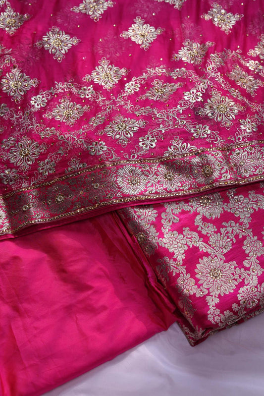 QUEEN COLOUR PURE KIMKHAB BANARASI GHARARA