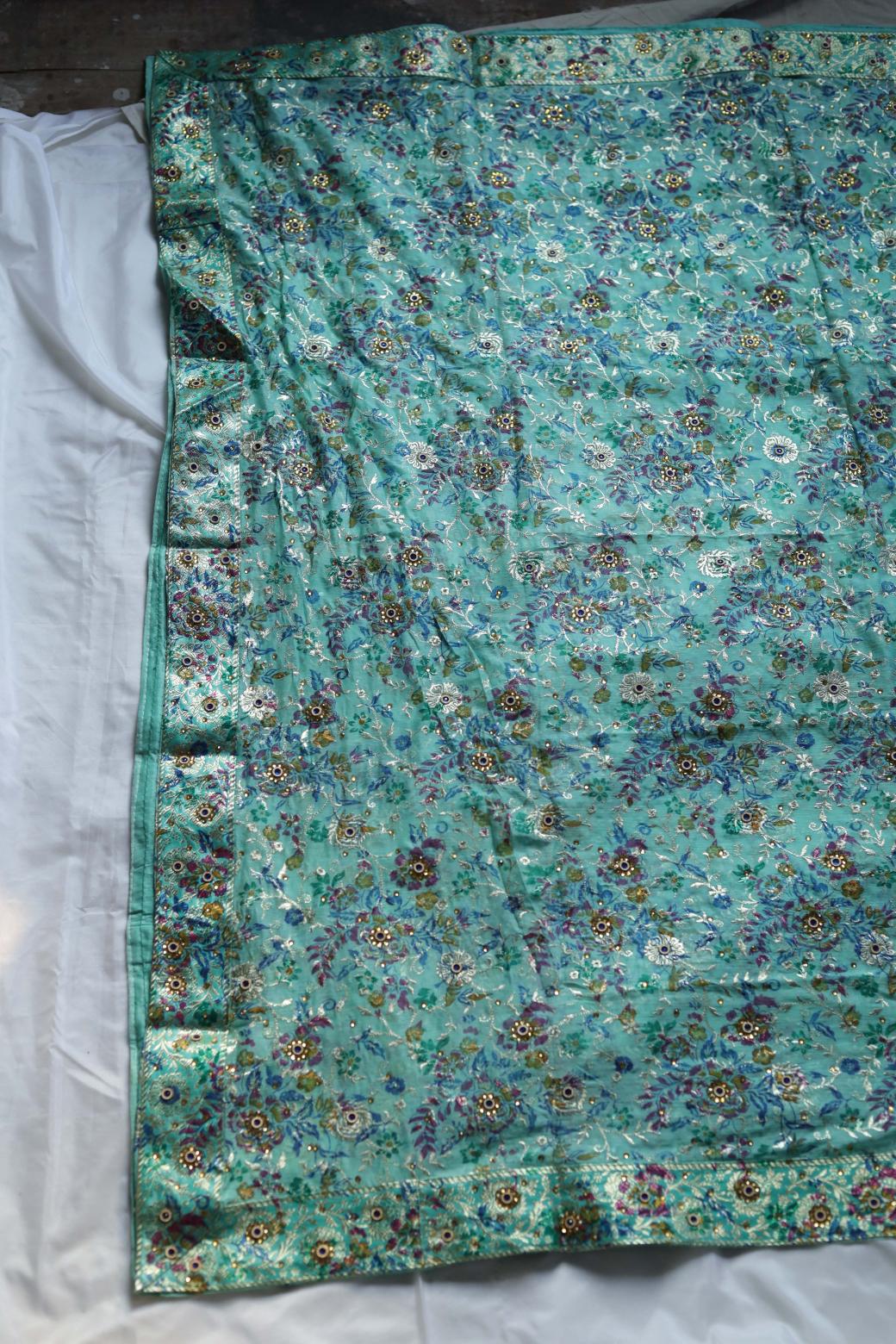 RAMA GREEN COLOUR PURE KATAAN KIMKHAB BANARASI GHARARA